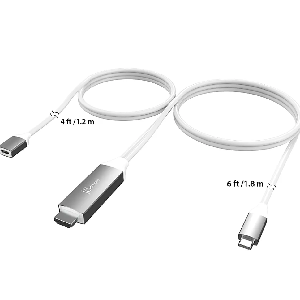 j5create Video Interface Converter, 6', Silver, JCC155G