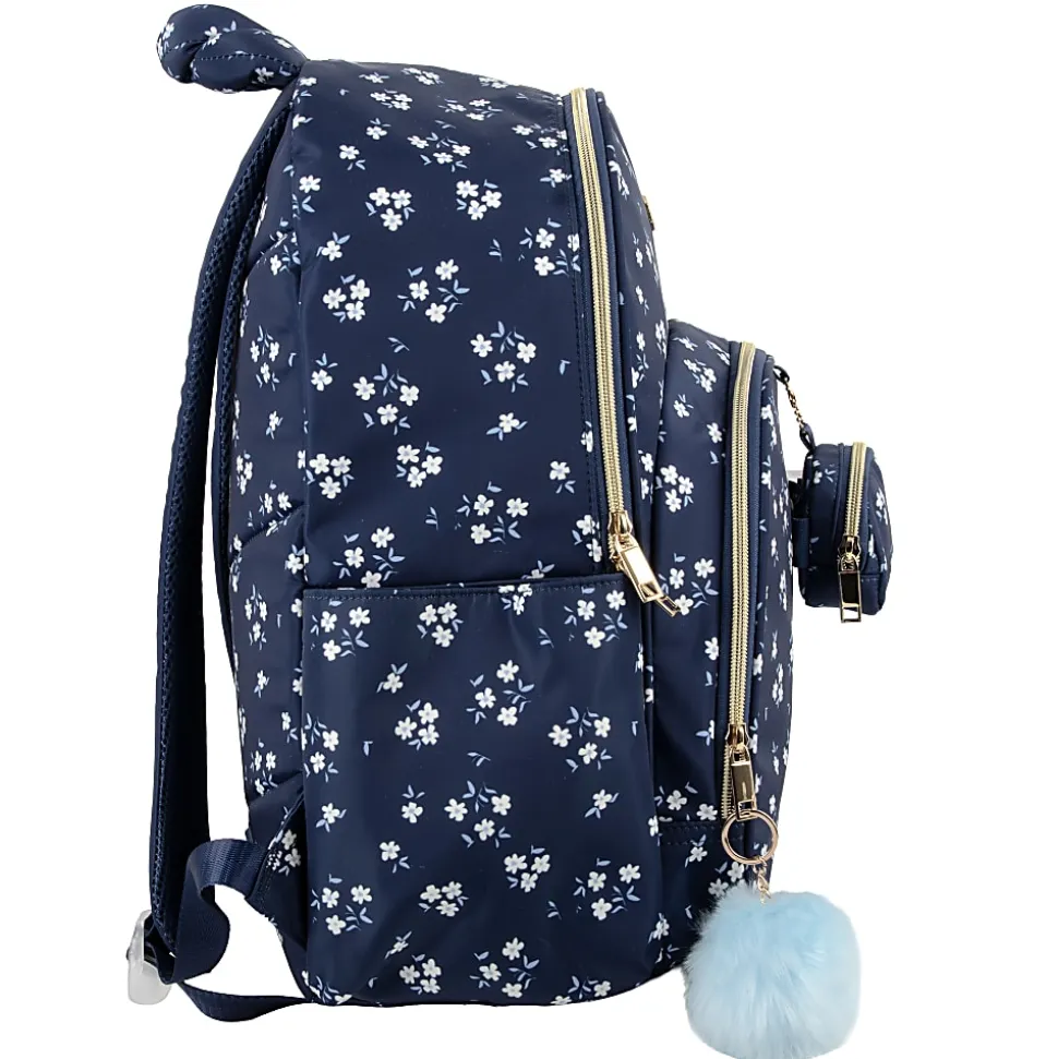 Jessica Simpson Floral Design Laptop Backpack With 16" Laptop Pocket, Navy
