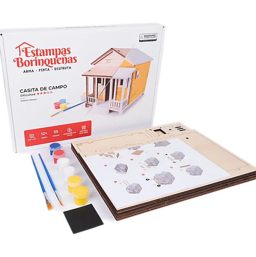 Jibarito 35-Piece Wooden House Kit, Total Qty 1