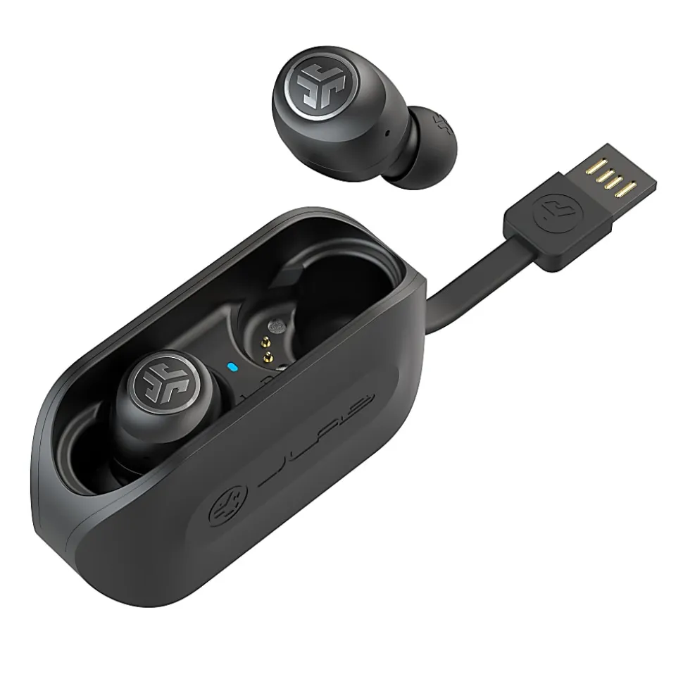 JLab® Audio GO Air True Wireless Bluetooth® Earbuds, Black, EBGOAIRRBLK82
