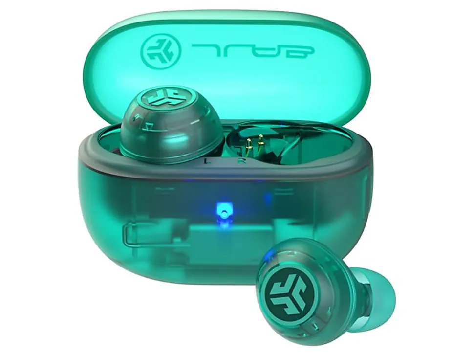 JLab Audio Go Pop ANC True Wireless Earbuds, Translucent Teal