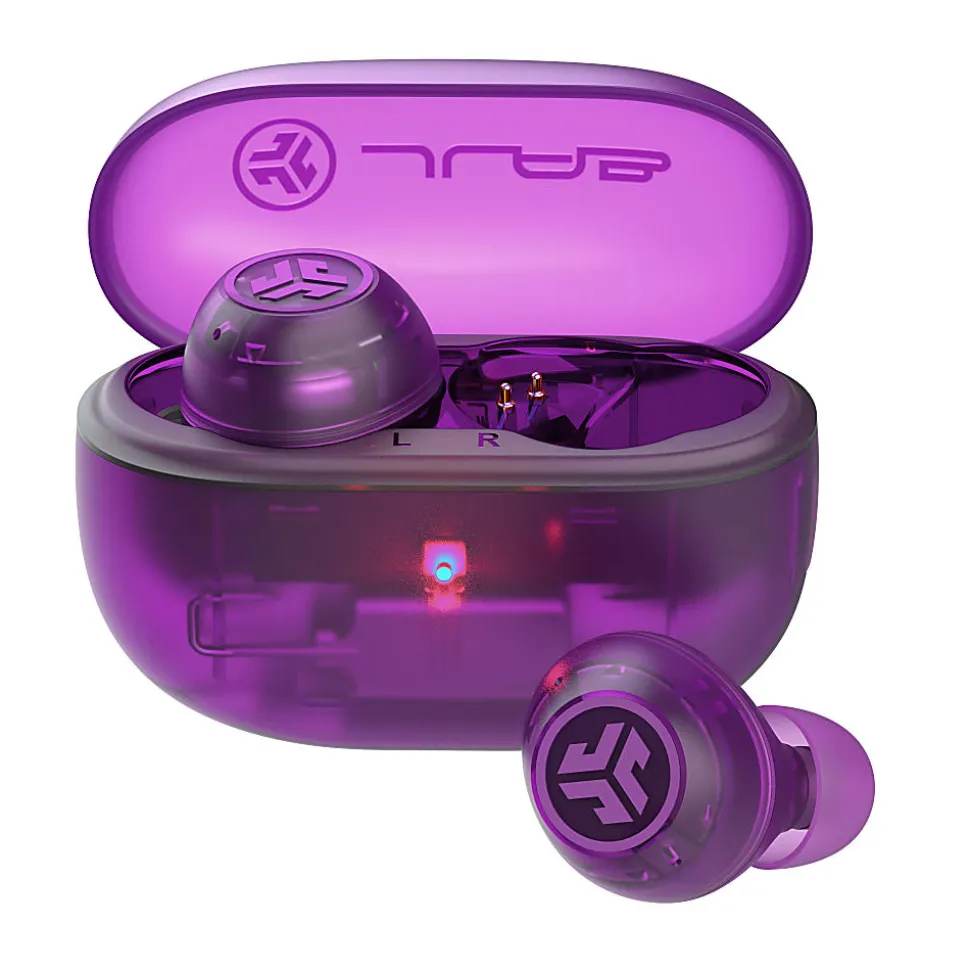 JLab Audio Go Pop ANC True Wireless Earbuds, Translucent Purple