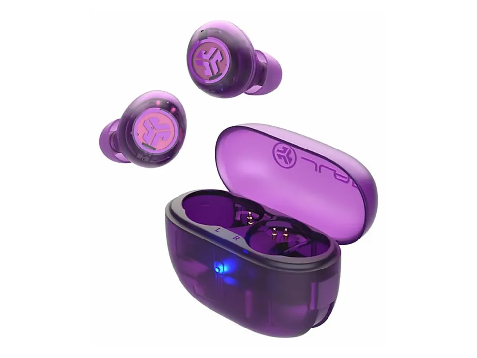 JLab Audio Go Pop ANC True Wireless Earbuds, Translucent Purple