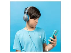 JLab Audio JBuddies Studio 2 On-Ear Headphones, Gray/Blue, HKSTU2GRYBLU122