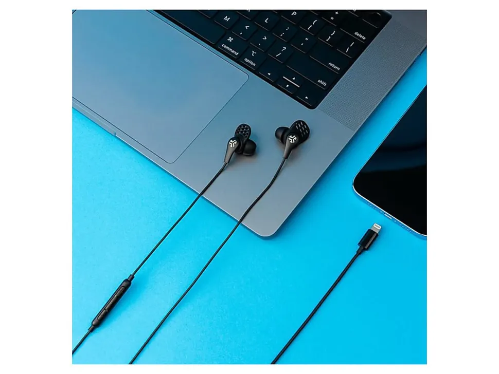 JLab Audio JBUDS PRO Lightning Wired Earbuds, Black