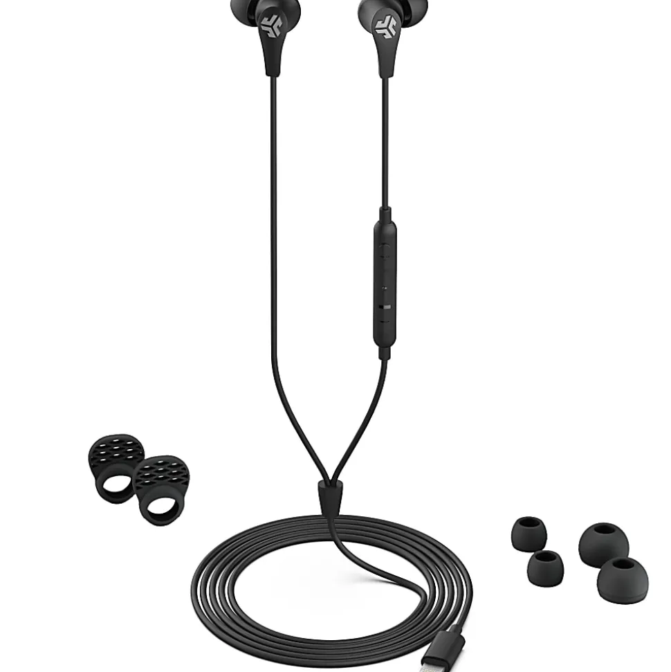 JLab Audio JBUDS PRO Lightning Wired Earbuds, Black