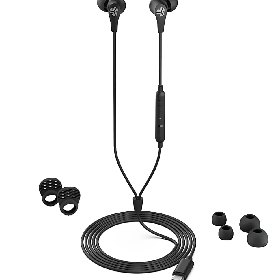 JLab Audio JBUDS PRO USB-C Wired Earbuds, Black