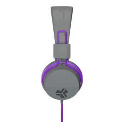 JLab Audio Kids' JBuddies Studio Over-The-Ear Headphones, Gray/Purple, JKSTUDIO GRYPRL BX