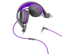 JLab Audio Kids' JBuddies Studio Over-The-Ear Headphones, Gray/Purple, JKSTUDIO GRYPRL BX
