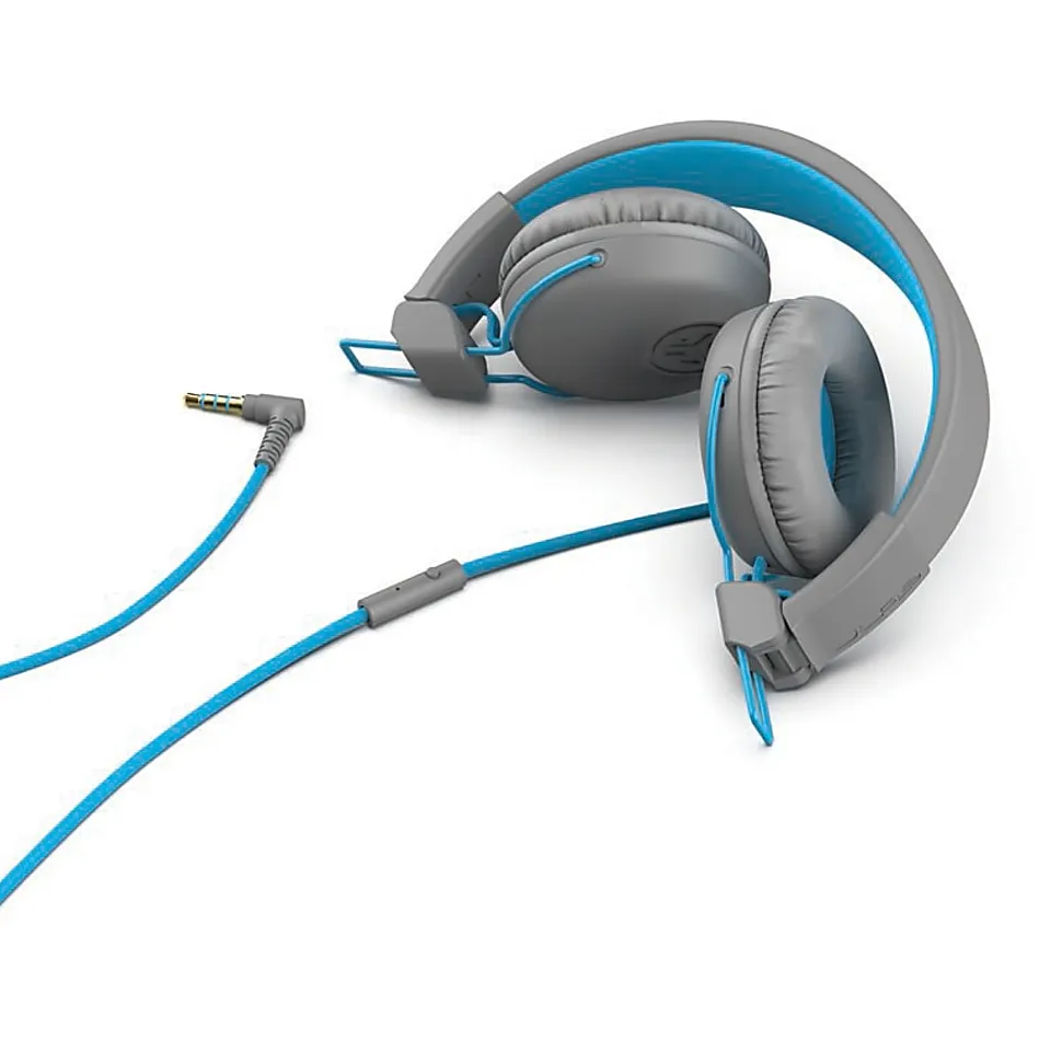 JLab® Audio Studio On-Ear Headphones, Gray/Blue, HASTUDIORGRYBLU4