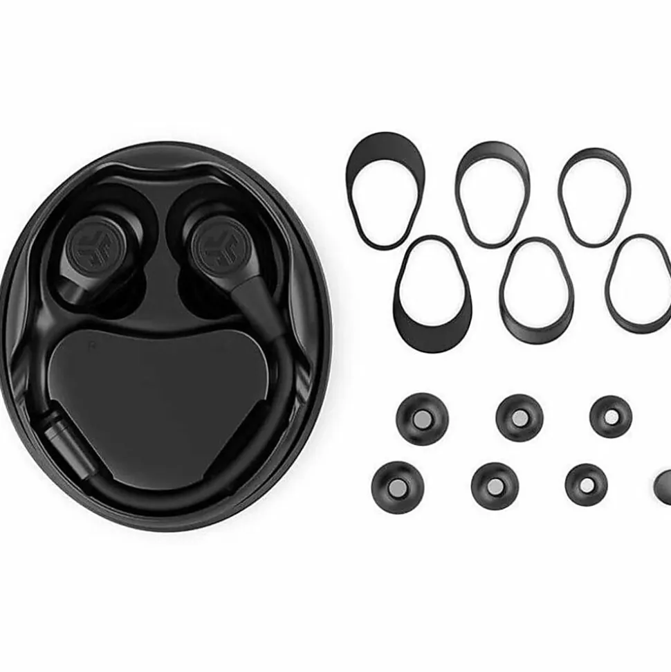 JLab Audio Work Buds True Wireless Earbuds, Black