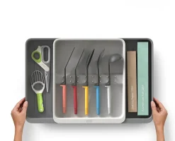 Joseph Joseph DrawerStore Expandable Utility And Gadget Organizer, Stone, Total Qty 1