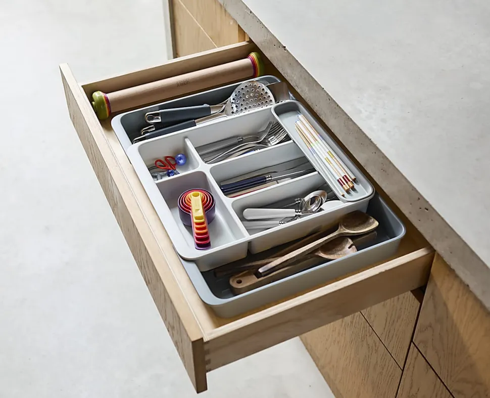 Joseph Joseph Expandable Cutlery And Utensil Organizer, Stone, Total Qty 1