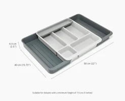 Joseph Joseph Expandable Cutlery And Utensil Organizer, Stone, Total Qty 1