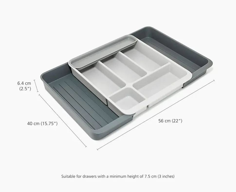 Joseph Joseph Expandable Cutlery And Utensil Organizer, Stone, Total Qty 1