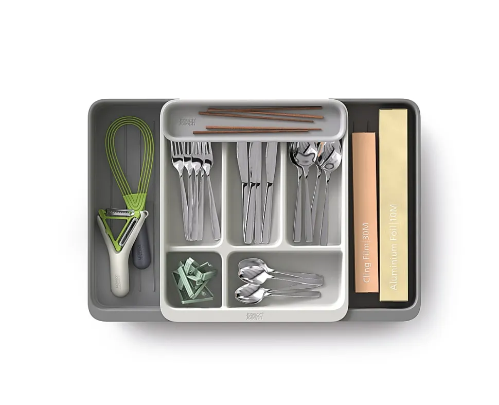 Joseph Joseph Expandable Cutlery And Utensil Organizer, Stone, Total Qty 1