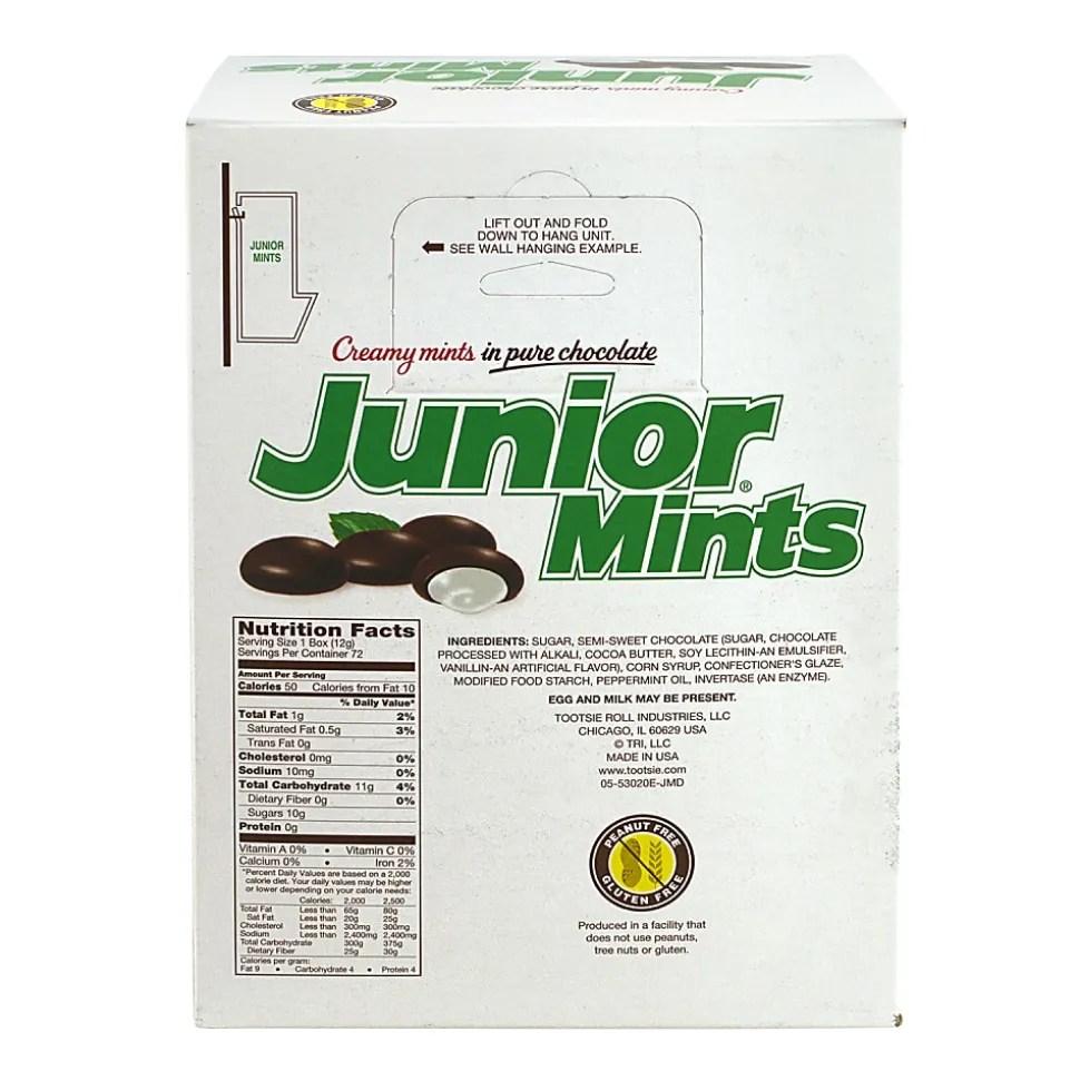 Junior Mints Mini Snack Packs, 72-Piece Box