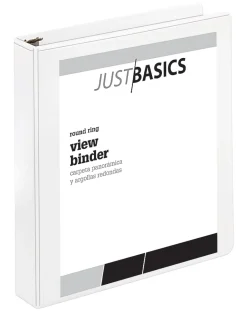Just Basics® Basic View 3-Ring Binder, 1 1/2