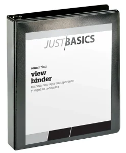 Just Basics® Basic View 3-Ring Binder, 1 1/2