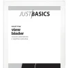 Just Basics® Basic View 3-Ring Binder, 1" Round Rings, White