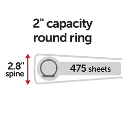 Just Basics® Basic View 3-Ring Binder, 2