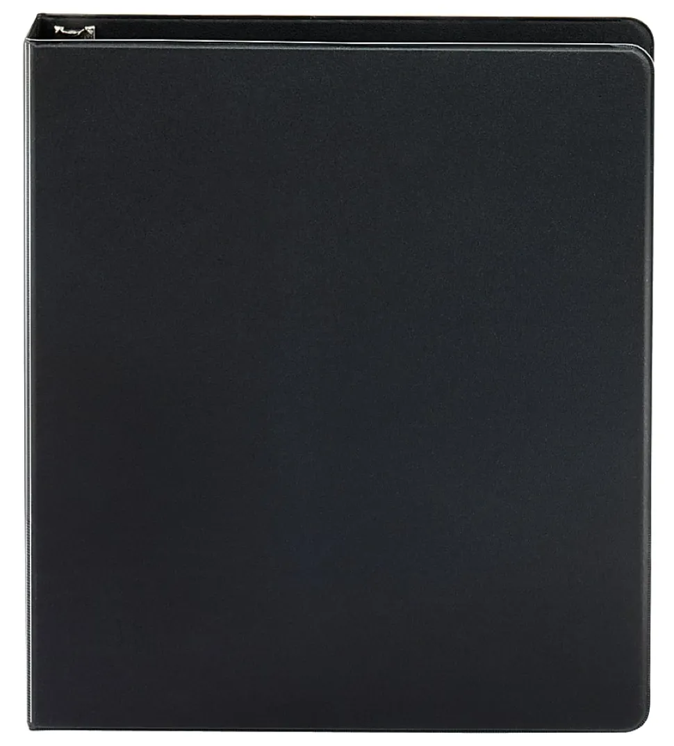 Just Basics® Economy Nonview 3-Ring Binder, 1" Round Rings, Black