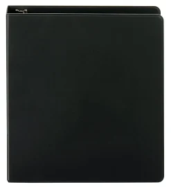Just BasicsĀ® Economy Nonview 3-Ring Binder, 1 1/2" Round Rings, Black