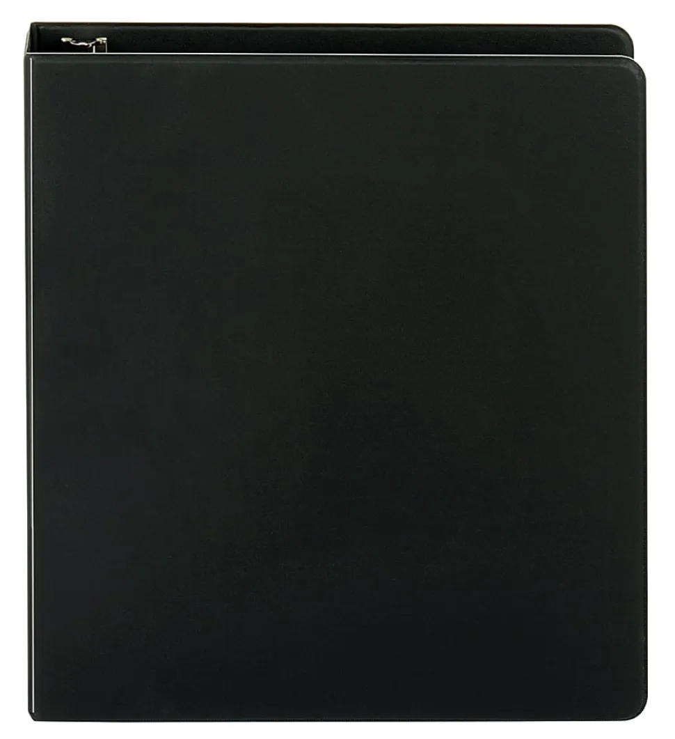 Just Basics® Economy Nonview 3-Ring Binder, 1 1/2" Round Rings, Black
