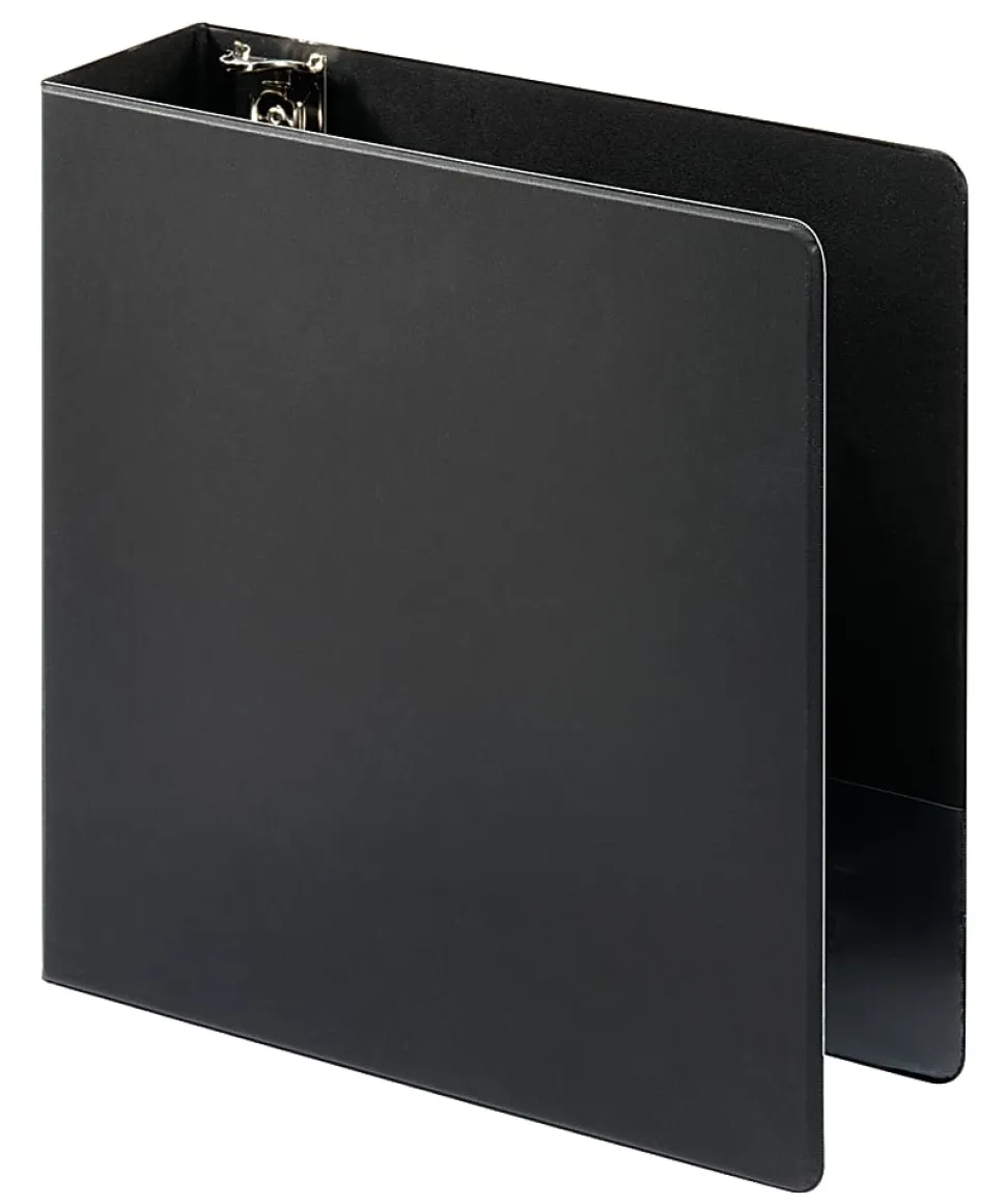 Just Basics® Economy Nonview 3-Ring Binder, 3" Round Rings, Black