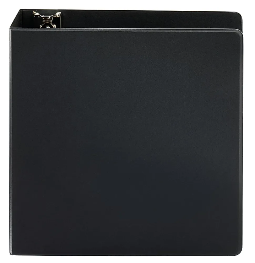 Just Basics® Economy Nonview 3-Ring Binder, 3" Round Rings, Black