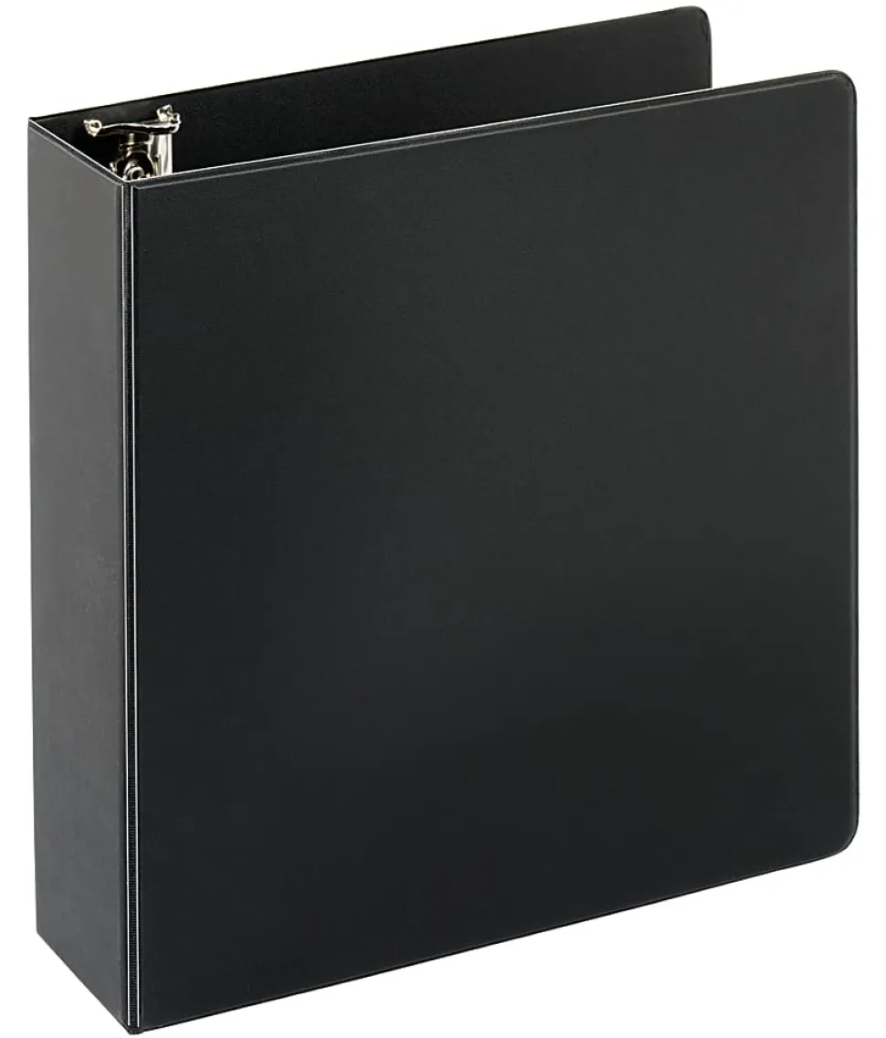 Just Basics® Economy Nonview 3-Ring Binder, 3" Round Rings, Black