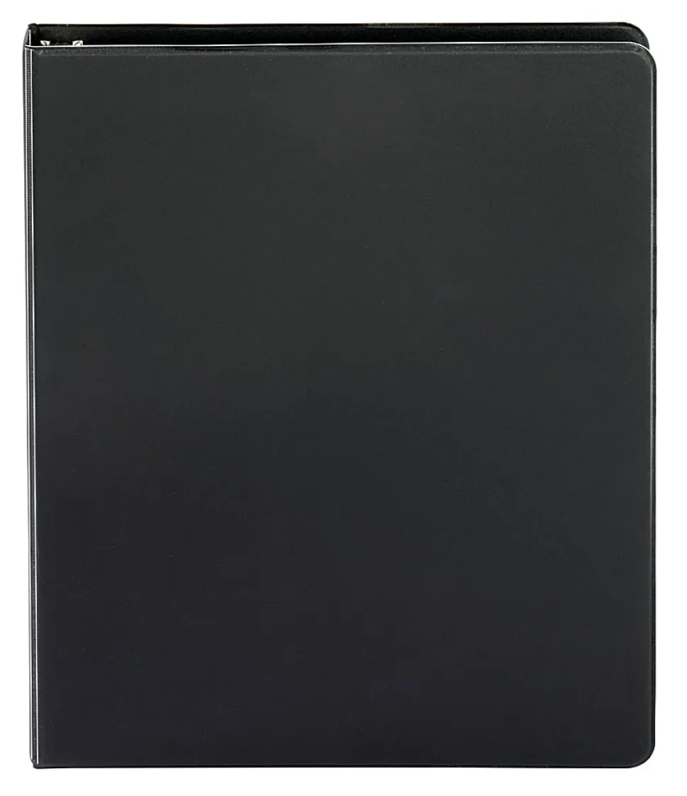 Just Basics® Economy Nonview 3-Ring Binder, 1/2" Round Rings, Black