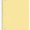Just Basics® Poly Spiral Notebook, 8" x 10-1/2", 1 Subject, Wide Ruled, 70 Sheets, Light Yellow