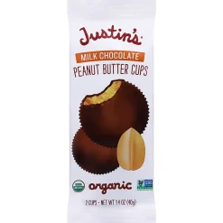 Justin's Nut Butter Cups, Organic Peanut Butter Milk Chocolate, 1.4 Oz, Total Qty 12