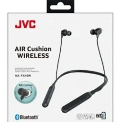 JVC Wireless In-Ear Headphones - Stereo - Wireless - Bluetooth - 33 ft - 16 Ohm - 20 Hz - 20 kHz - Behind-the-neck - Binaural - In-ear - Black