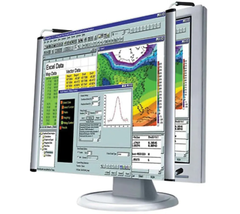 Kantek Lcd Monitor Magnifier 17in, Magnifying Area 14.50"W x 12.38"L, Overall Size 12.9"H x 7"W x