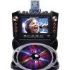 Karaoke USA GF946 Bluetooth Karaoke Machine With Synchronized LEDs, 10”H x 13”W x 17-13/16”D, Black