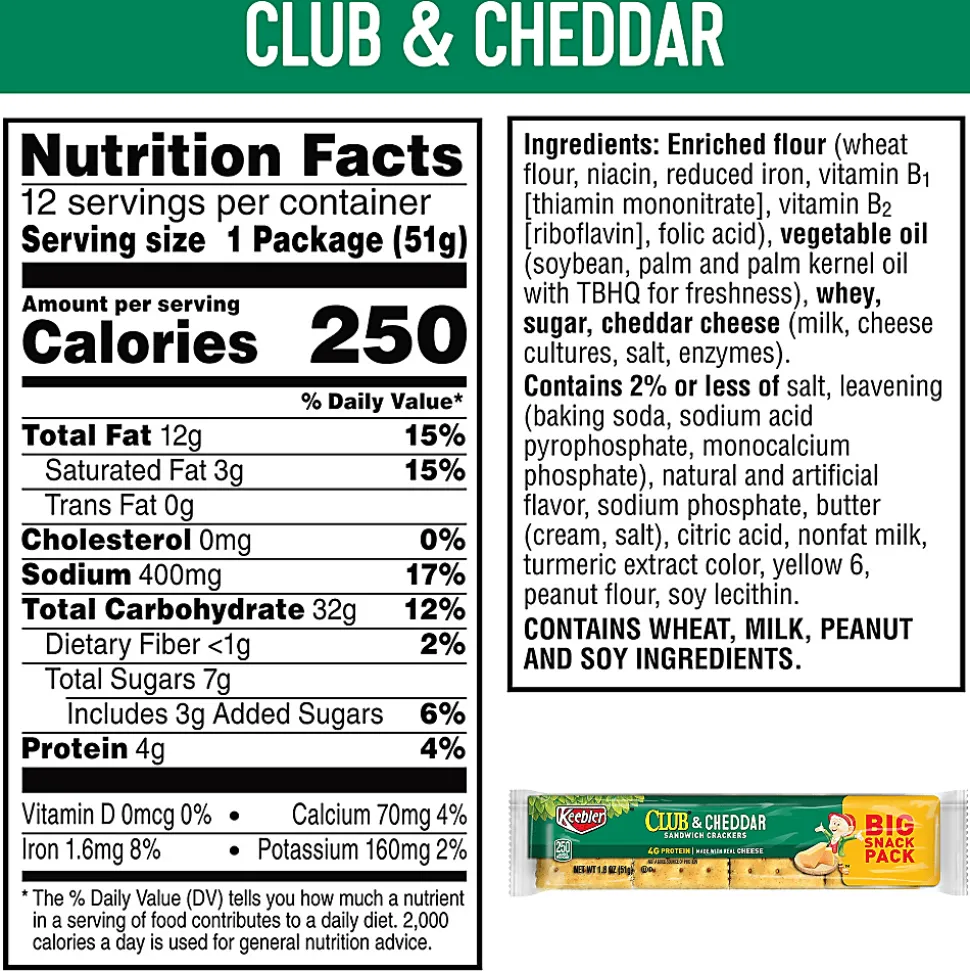 Keebler Cracker Variety Pack, Box Of 36 Packages