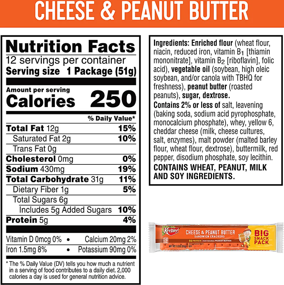 Keebler Cracker Variety Pack, Box Of 36 Packages