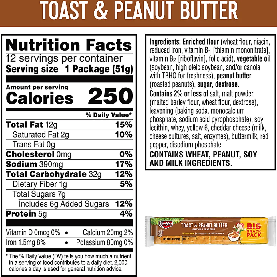 Keebler Cracker Variety Pack, Box Of 36 Packages