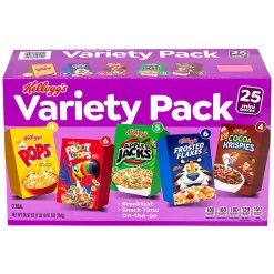 Kellogg's Cereal Assortment Pack, Pack Of 25 Cereal Boxes