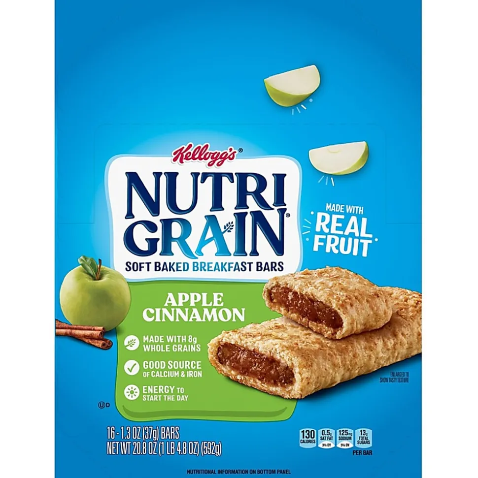 Kellogg's® Nutri-Grain Bars, Apple Cinnamon, 1.3 Oz, Box Of 16