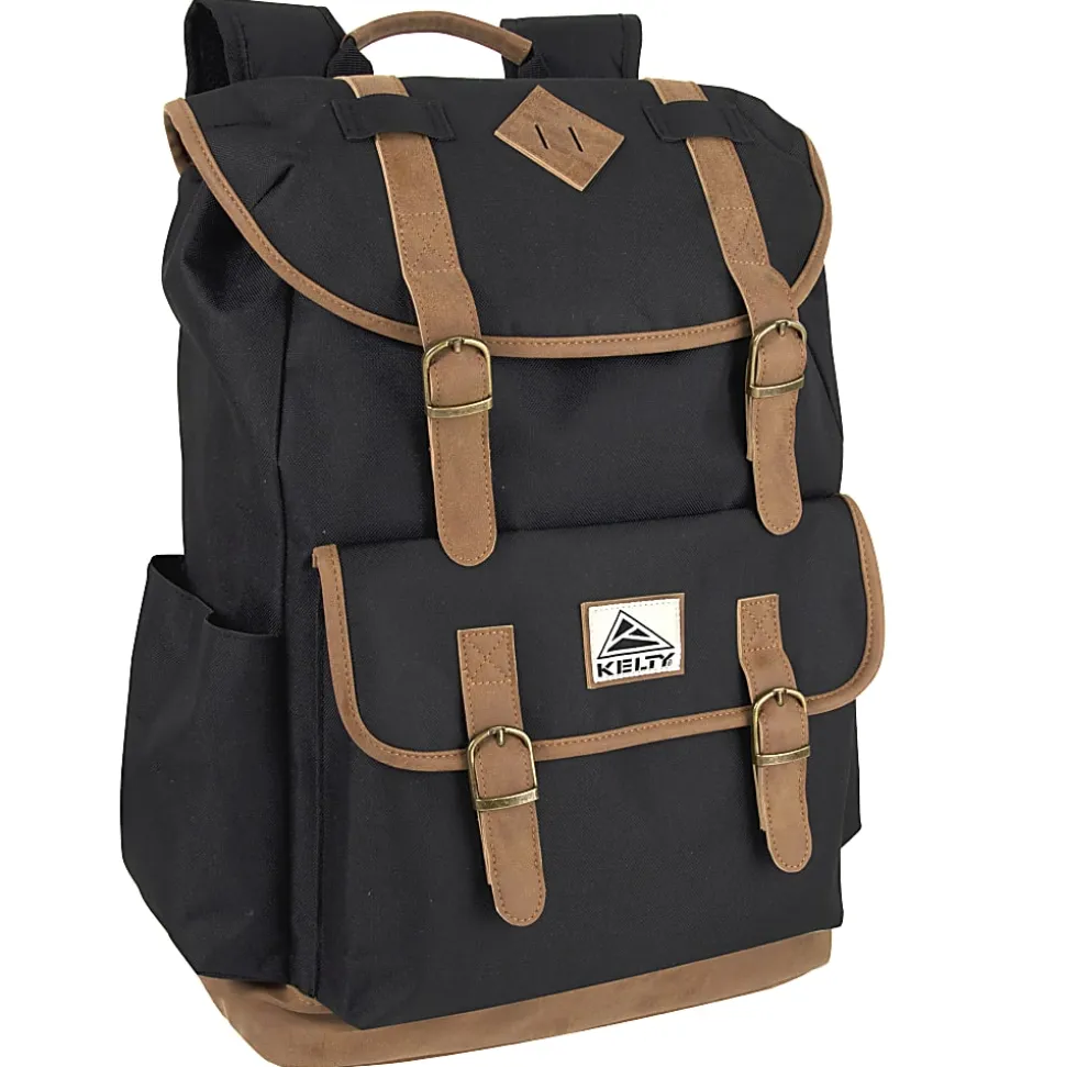 Kelty Drawstring Backpack With 17” Laptop Pocket, Black
