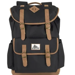Kelty Drawstring Backpack With 17” Laptop Pocket, Black