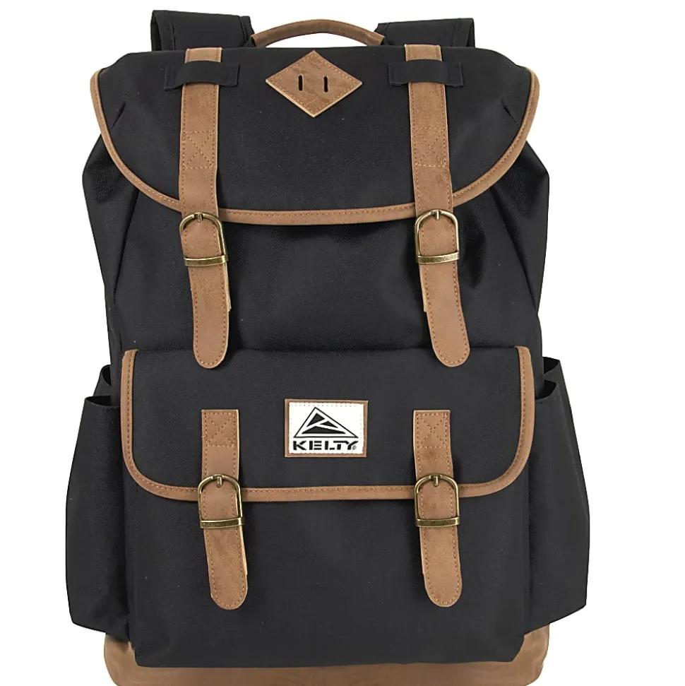 Kelty Drawstring Backpack With 17” Laptop Pocket, Black