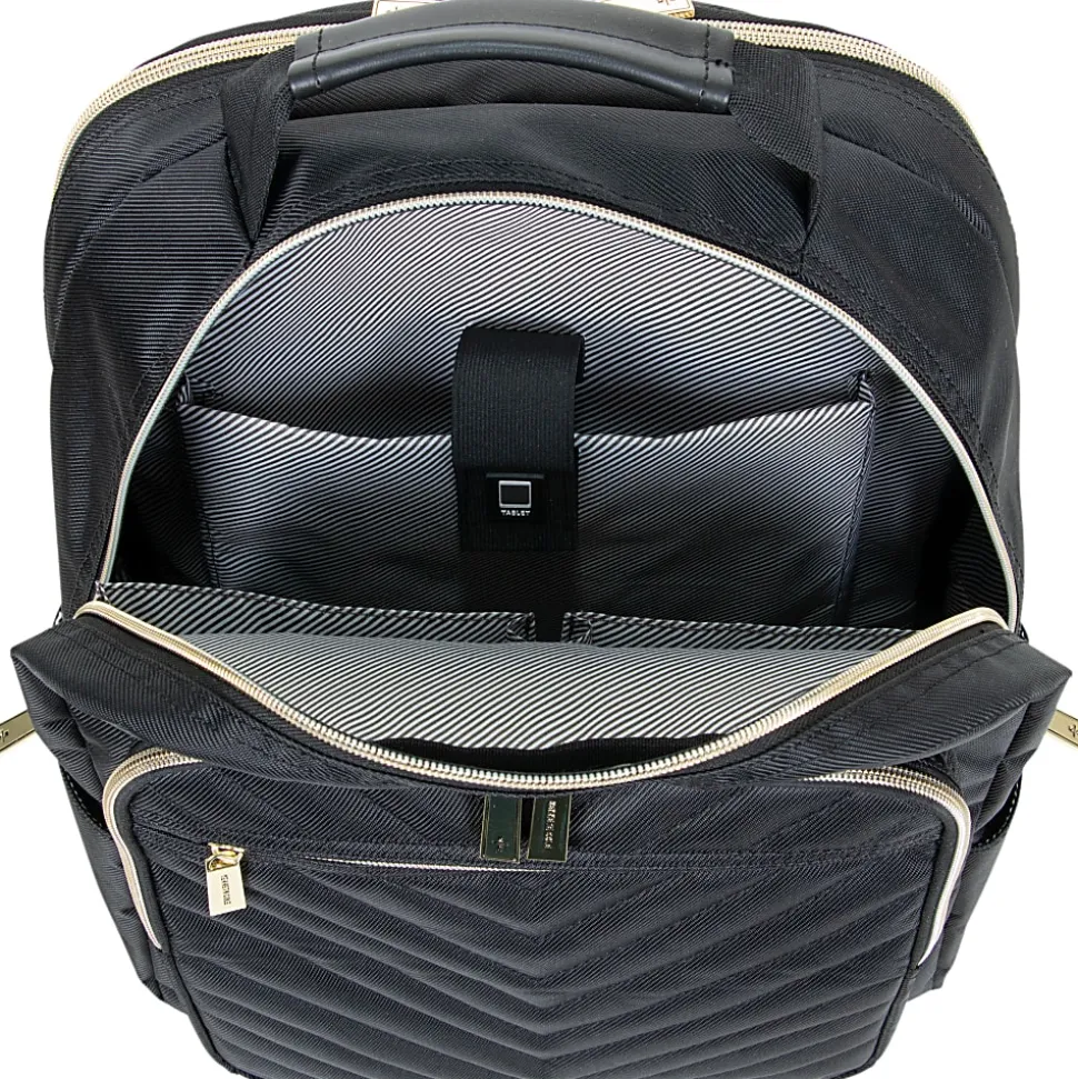 Kenneth Cole Reaction Chevron Quilted Laptop Backpack, Black
