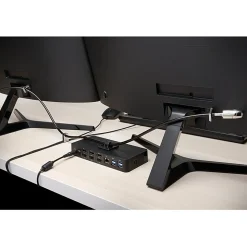 Kensington Desktop & Peripherals Locking Kit 2.0 - 8 ft Cable - Keyed Lock - Black - Carbon Steel - For Desktop Computer