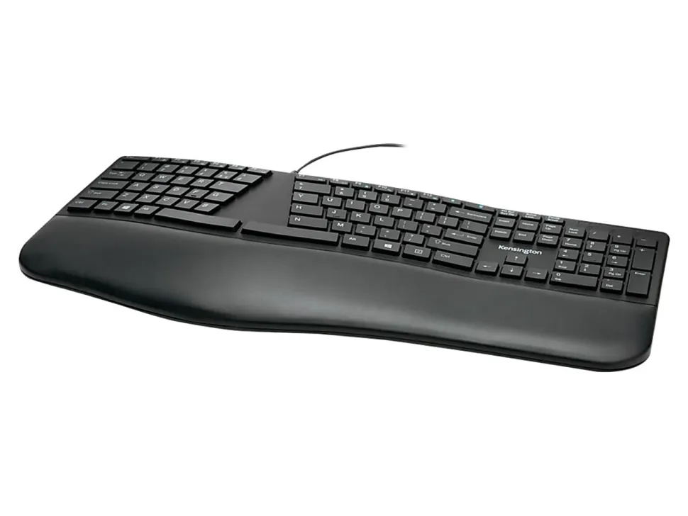 Kensington Pro Fit Ergo Wired Keyboard - Keyboard - USB - US - black