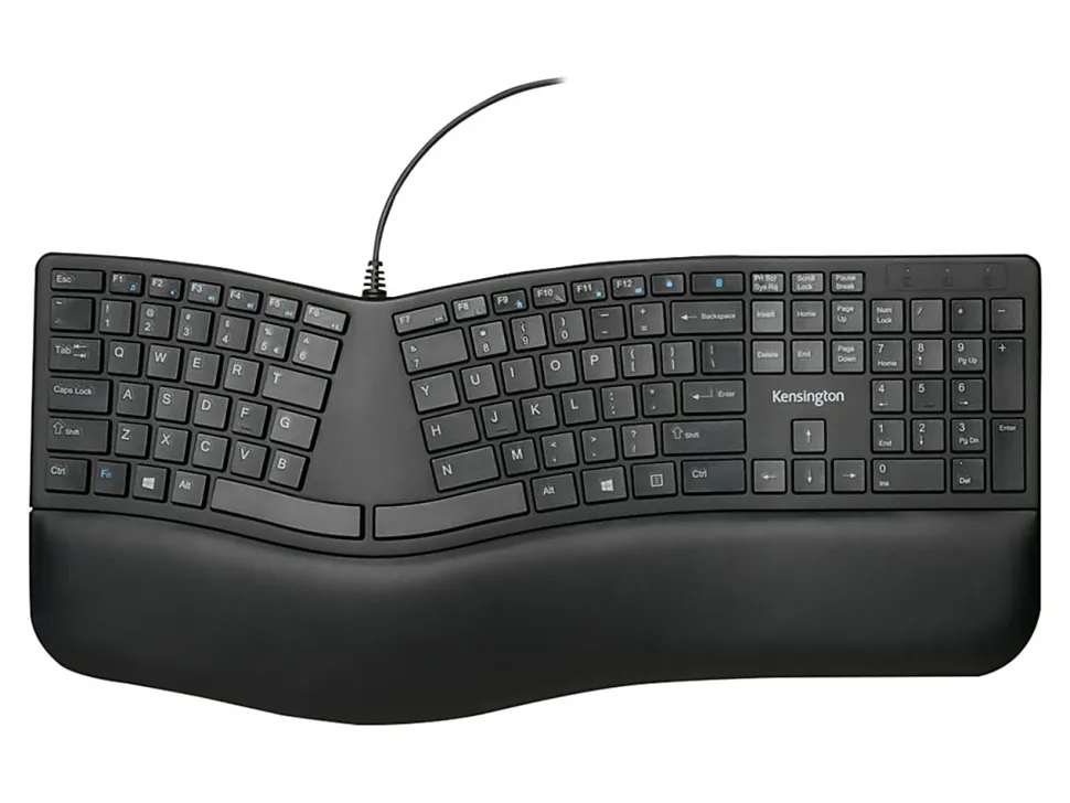 Kensington Pro Fit Ergo Wired Keyboard - Keyboard - USB - US - black