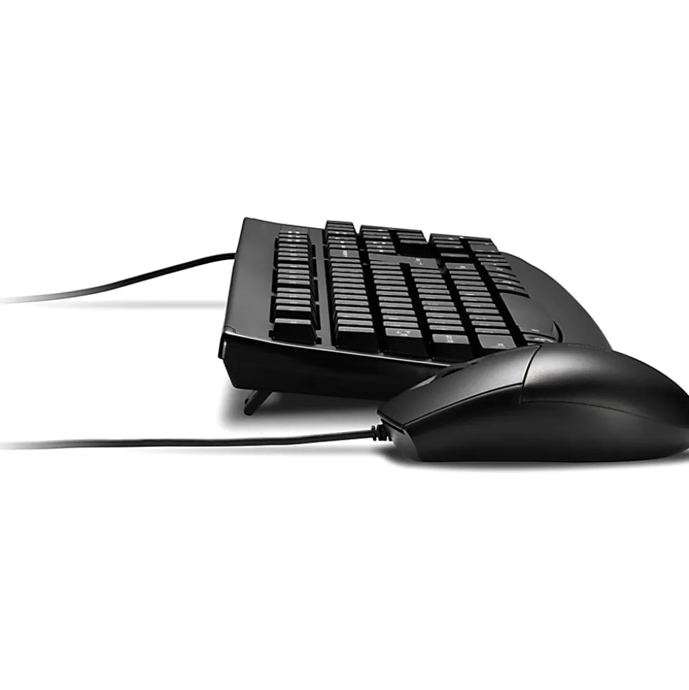 Kensington Pro Fit Washable Wired Desktop Set - USB Cable Keyboard - 104 Key - USB Cable Mouse - Optical - 70316
